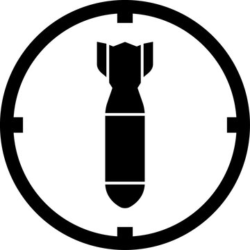 recommend clip art: Air bomb icon, weapon and military, missile sign. Isolated Vector illustration on a white background.