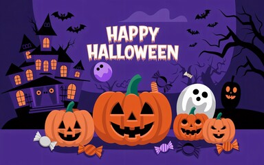 Halloween Background 3D Realistic 