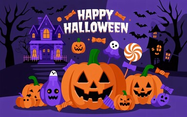 Halloween Background 3D Realistic 