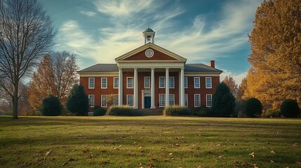 Government building in the rural city of Harrodsburg in Kentucky : Generative AI