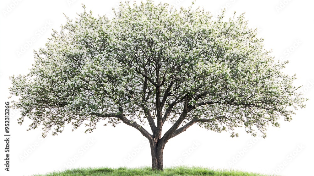 Fototapete cutout tree for use as a raw material for editing work isolated beautiful fresh green deciduous almo