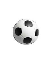 Obraz premium Soccer football ball in black and white isolated on transparent background