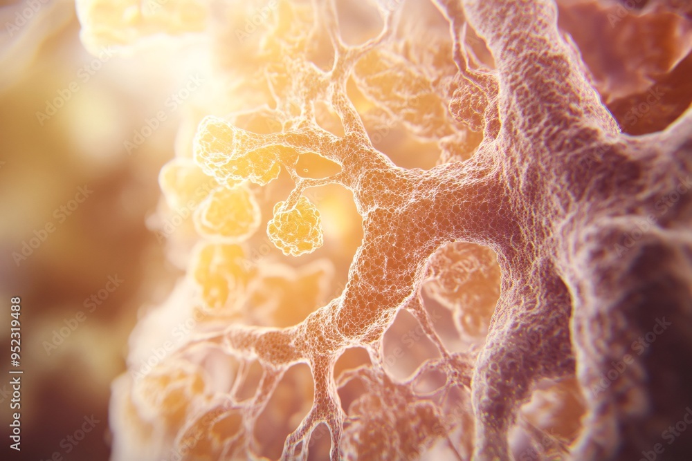 Poster abstract cellular structure microscopic view
