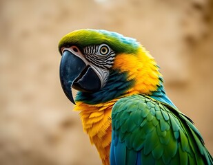 Obraz premium blue and yellow macaw, blue and yellow macaw, blue and yellow macaw ara.