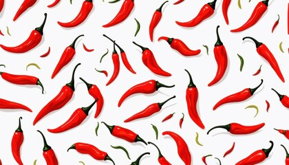 Fototapeta premium red hot pepper on a white background