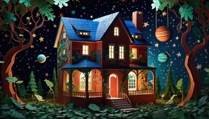 Multi-dimensional brick-cut craft, pape