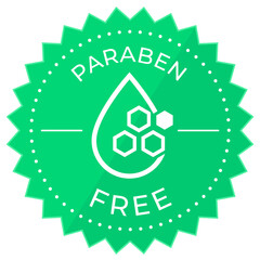Paraben free badge design, png