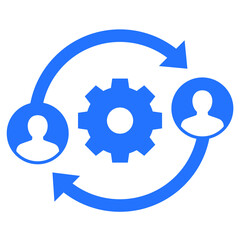 people interacting, teamwork, business interaction icon