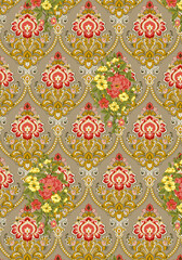 seamless beautiful wallpaper cards all over design floral leaf vintage ornament Victorian ethnic print paisley pattern geometric floral design