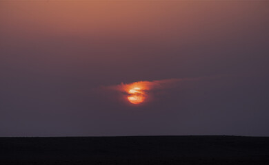 Sunrise in the desert. Egypt.