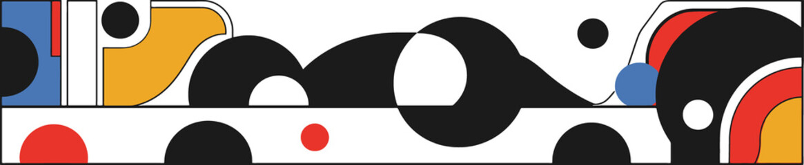 Trendy geometric shape footer border