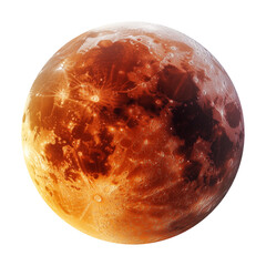 Naklejka premium Lunar Eclipse Astronomical Event Isolated on Transparent Background PNG 