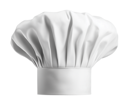 Toque Chef Hat Isolated on Transparent Background PNG
