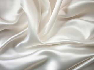 Obraz premium Creamy white satin folds