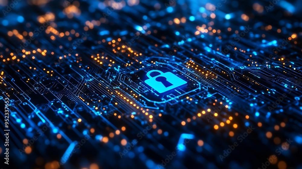 Aufkleber Cyber security network privacy data protection concept Computer programmer team with network security system software development data encryption innovation cybersecurity technology ba : Generative AI