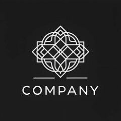 Fototapeta premium Modern luxury company logo design linear style