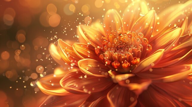 create a abstract background with indin marry gold orange flower, cinematic, highly detailed propotional 