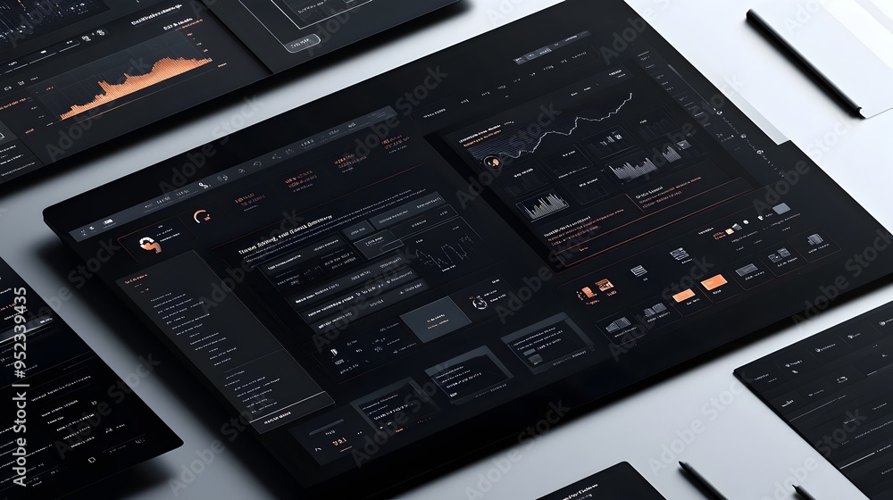 Aufkleber cutting edge financial technology platform with sleek and minimalist user interface