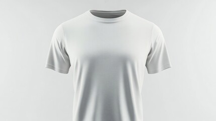 A plain white t-shirt displayed against a neutral background for product showcasing.