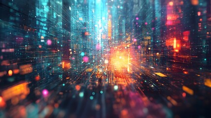 Disruptive FinTech Innovations Luminous Digital Impressionist Analytics Visuals