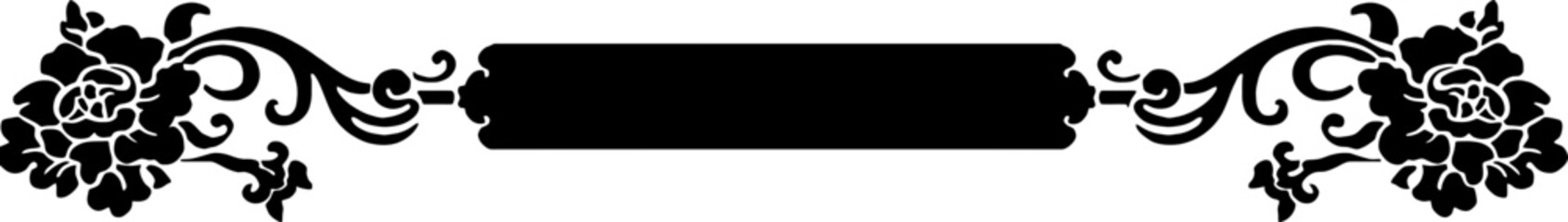 Obraz premium Horizontal title frame banner