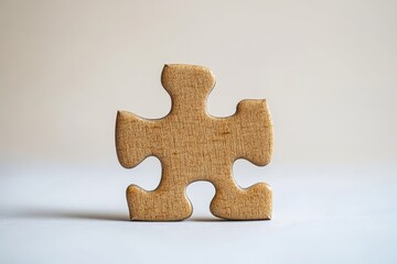 Puzzle piece fitting perfectly, minimalist concept, flat design illustration on white background, copy space for stock photo with minimal concept, No logo, No Trademark, No text