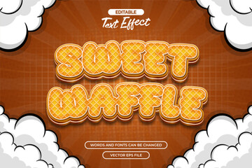 Sweet waffle editable text effect