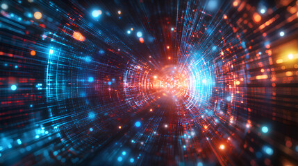 Obraz premium Digital backdround ideal for technological operations, neural networks, AI, data transmission and encryption, digital archives, audio and visual representations, scientific research