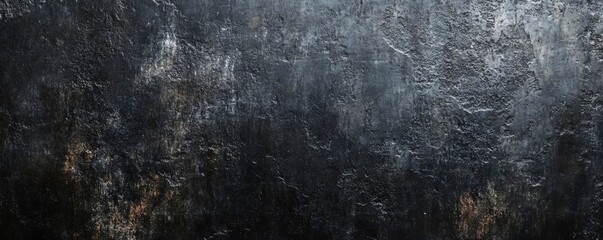 Naklejka premium dark grunge black rough concrete wall texture