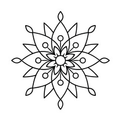 Intricate mandala vector illustration with geometric and floral elements, ideal for wellness and art.