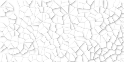 white stains broken glass background texture. geometric pattern with 3d shapes vector Illustration. white broken wall paper in decoration. low poly crystal mosaic background.	