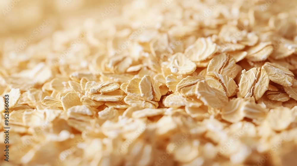 Poster oat flakes on isolated background : generative ai
