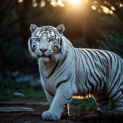 Obraz premium white bengal tiger