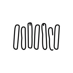 Breadsticks line black icon.