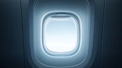 Airplane window Inside Passenger plane looking through a big jet passenger plane window Isolated Windows Plane with clipping path : Generative AI