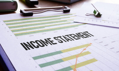 Income statement is shown as business and financial concept