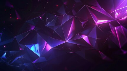 Abstract Geometric Shapes in Purple and Blue