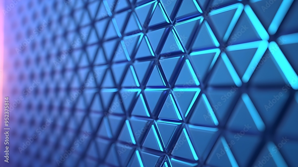 Poster abstract blue triangle pattern background