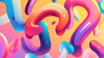 Obraz premium Abstract numbers with fluid shapes and a gradient color scheme . -