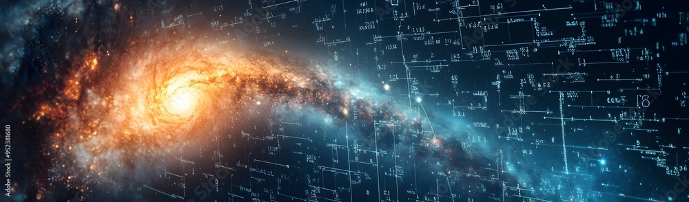 Canvas Prints cosmic equations blending science and the galactic expanse
