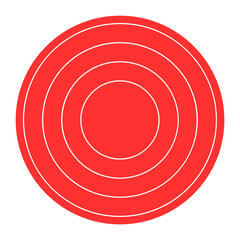 Red Circle Round Target Spiral Design Elements