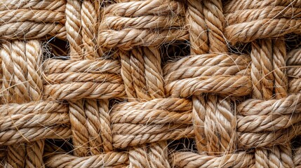 Close up of woven rope