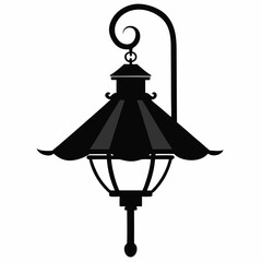 lamp vector, vintage street lamp