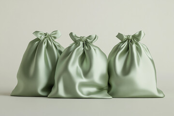 Versatile silk fabric bag mockup Eco-Friendly Packaging generated by AI