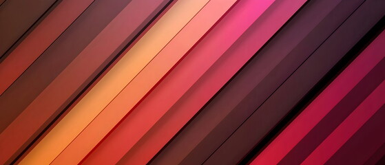 Obraz premium A flat illustration of a vibrant abstract background, diagonal stripes with a gradient transition from deep brown to dark red, fluid transitions, layered gradient effects, soft focus, rich color