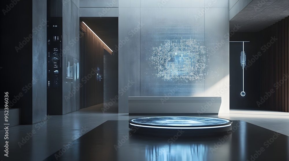 Aufkleber cutting edge ai powered weather prediction system with holographic displays