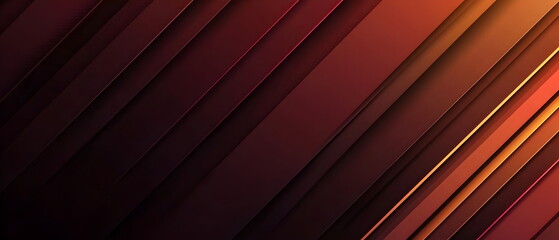 Obraz premium A flat illustration of a vibrant abstract background, diagonal stripes with a gradient transition from deep brown to dark red, fluid transitions, layered gradient effects, soft focus, rich color