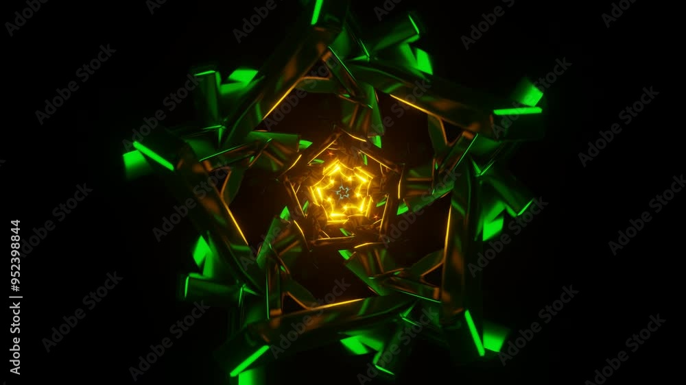 Poster a seamless vj loop featuring neon lights flashing in a vibrant, rhythmic disco pattern.