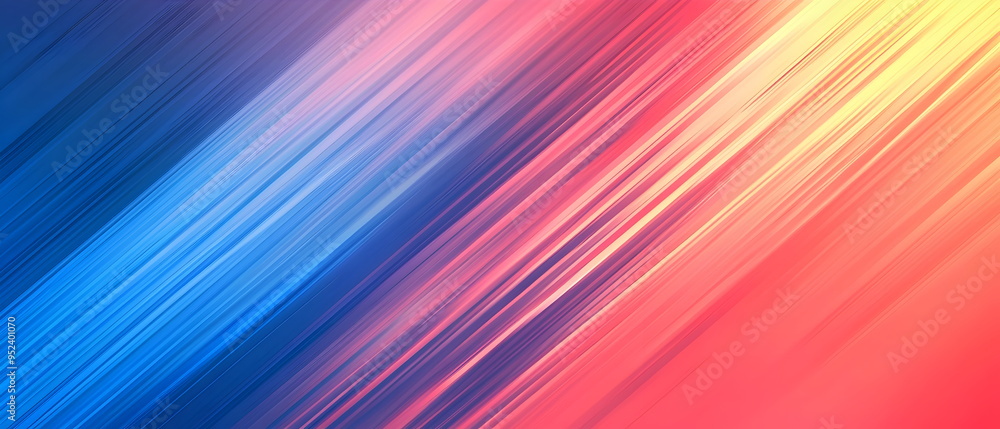 Poster a flat vector illustration of a vibrant abstract background, diagonal stripes with a gradient transi