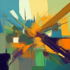 Architecture abstract painting shape.